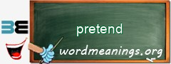 WordMeaning blackboard for pretend